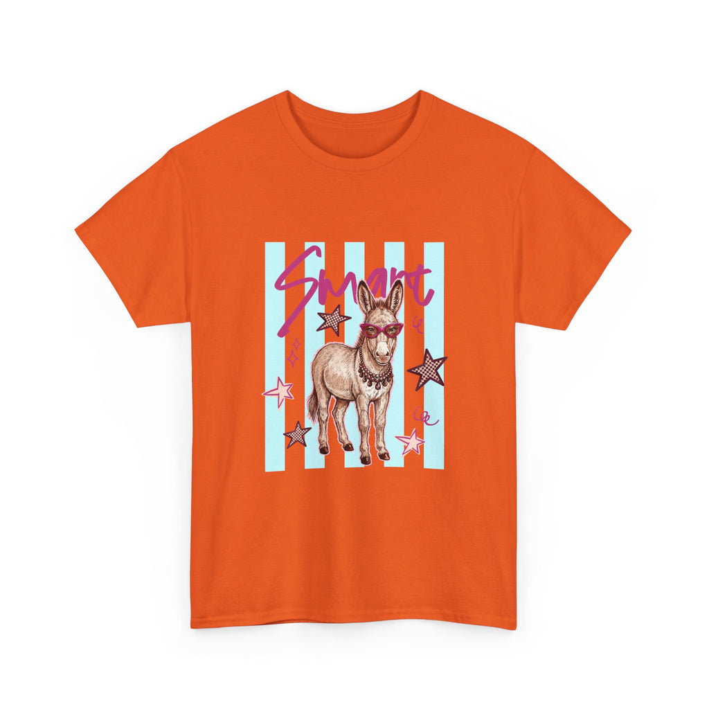 Donkey 'Smart' Graphic Tee — Cute Retro Animal Shirt