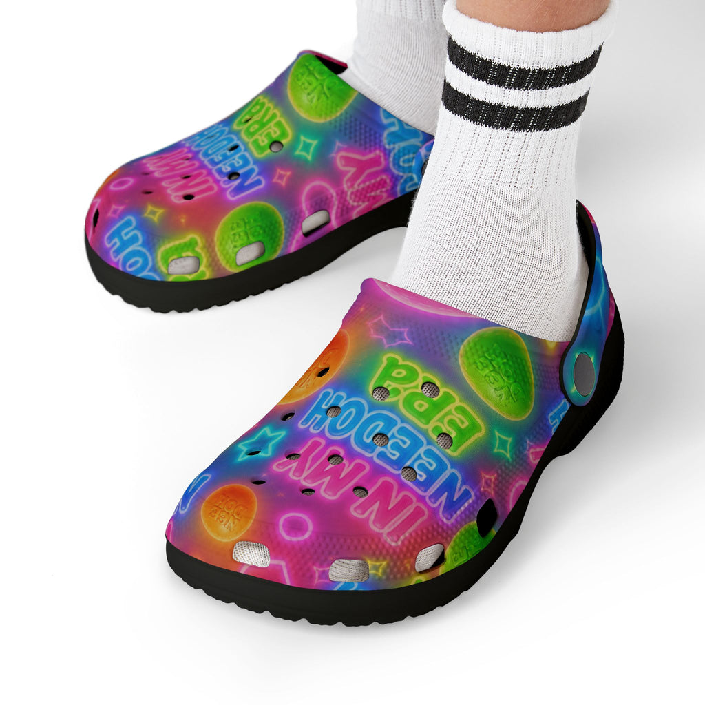 Bright, playful EVA foam clogs designed for kids