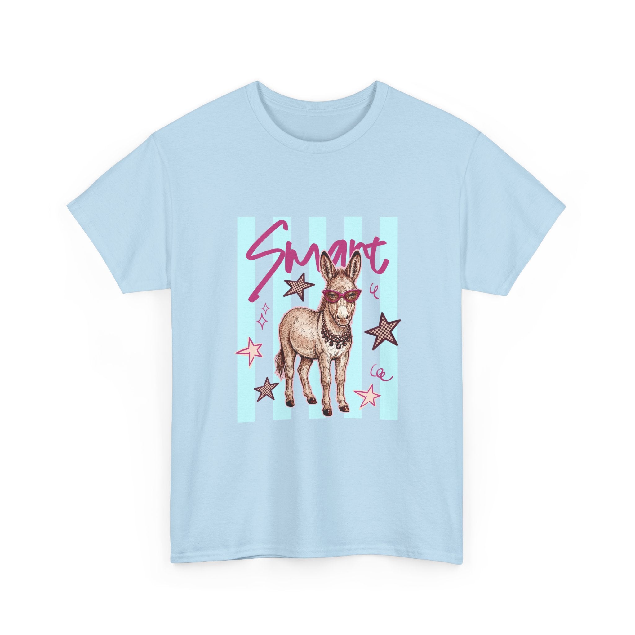 Donkey 'Smart' Graphic Tee — Cute Retro Animal Shirt