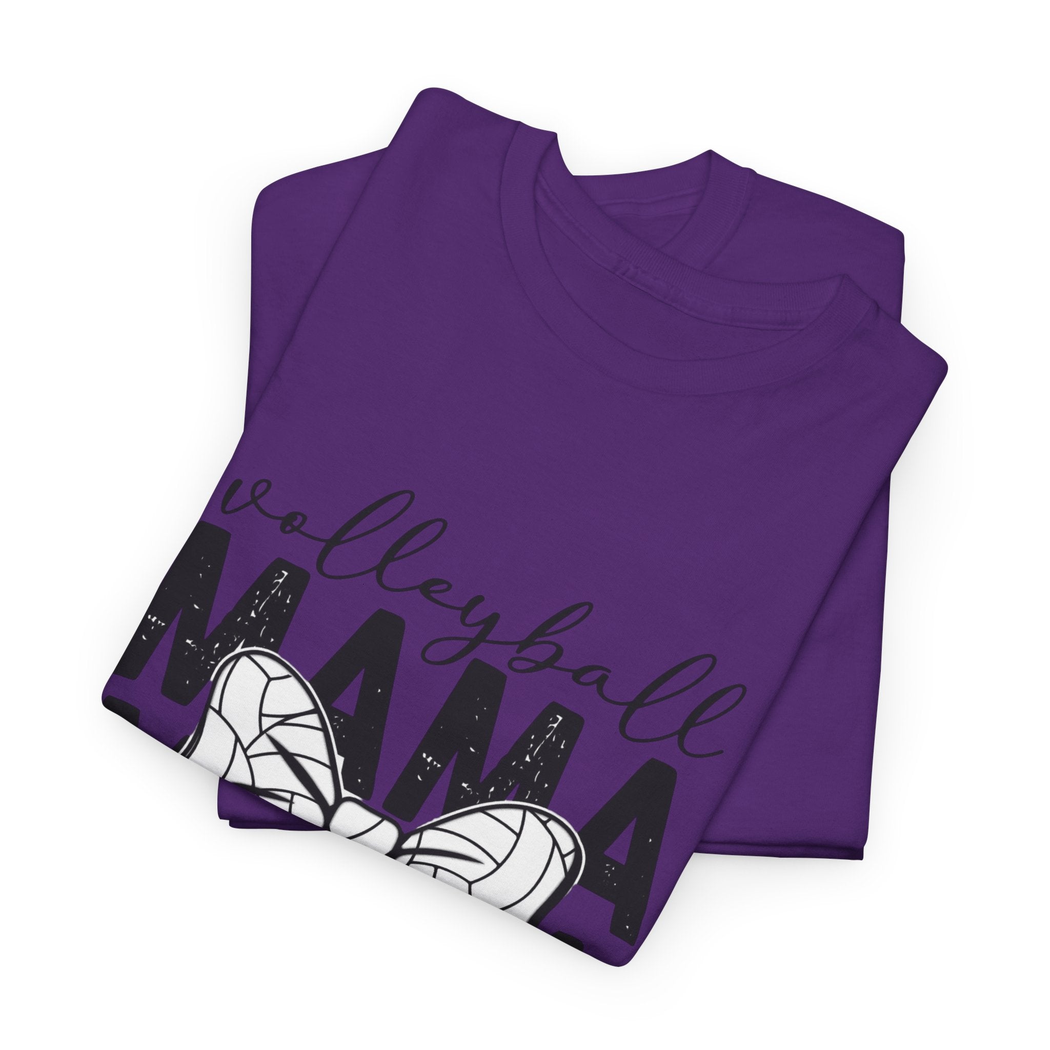 Volleyball Mama T-Shirt — Sporty Mom Graphic Tee with Volleyball Bow