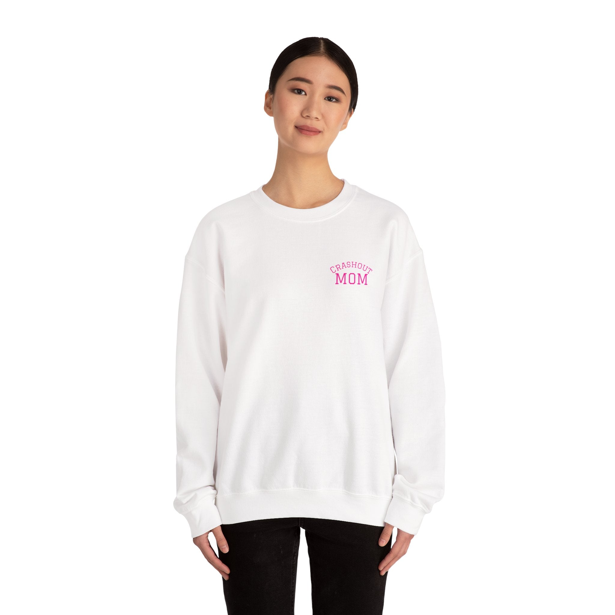Crewneck Sweatshirt — “Just a Tinder Swiper Short Type of Mom” Funny Mom Graphic