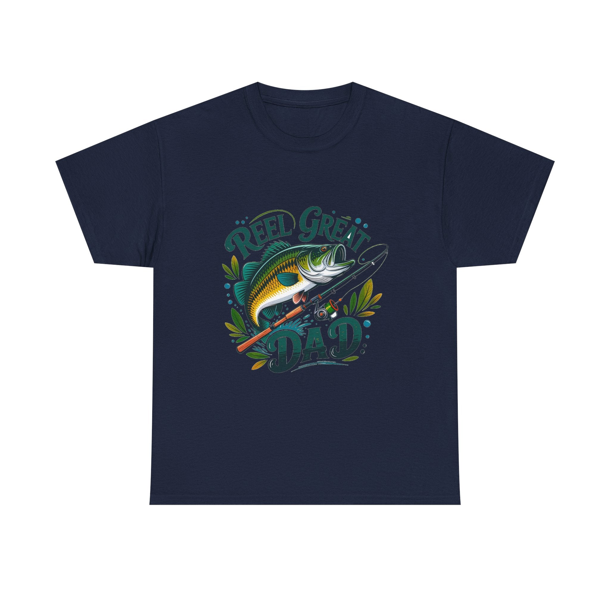 Fishing T-Shirt — "Reel, Great Dad" Graphic Tee for Anglers