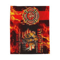 Firefighter Velveteen Plush Blanket — "Playing With Fire Will Get You Burnt" Tribute Throw