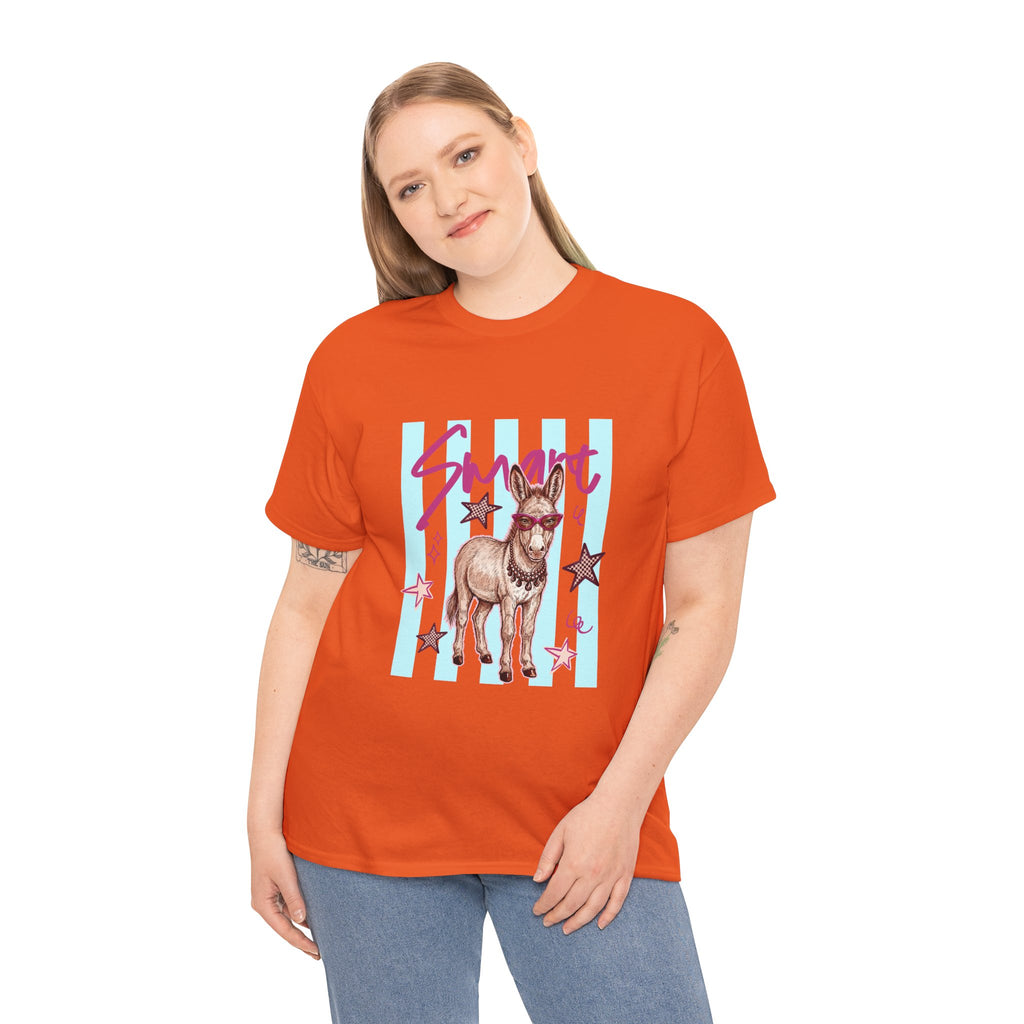 Donkey 'Smart' Graphic Tee — Cute Retro Animal Shirt