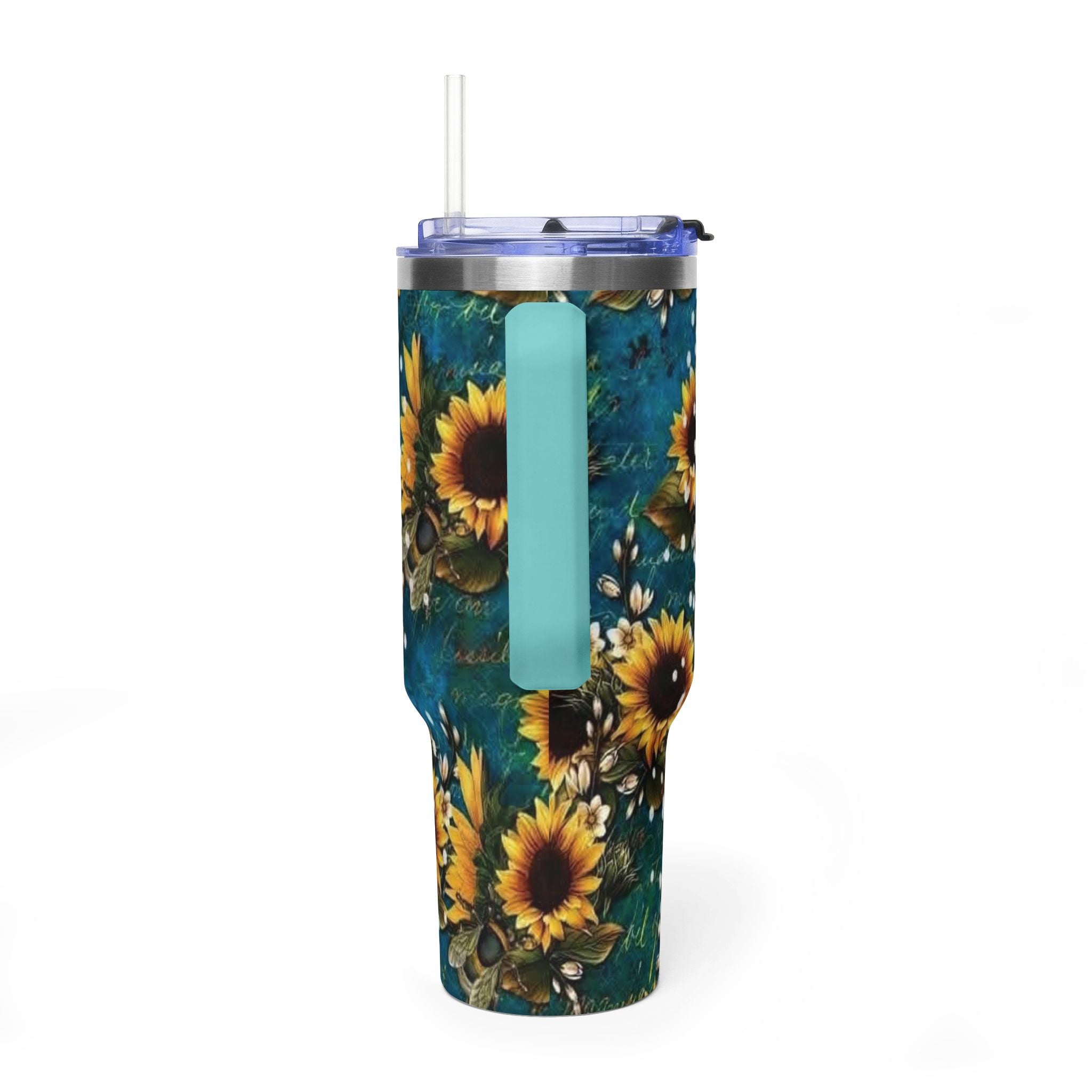40oz Tumbler — 'You are my sunshine' Sunflower Vacuum Mug