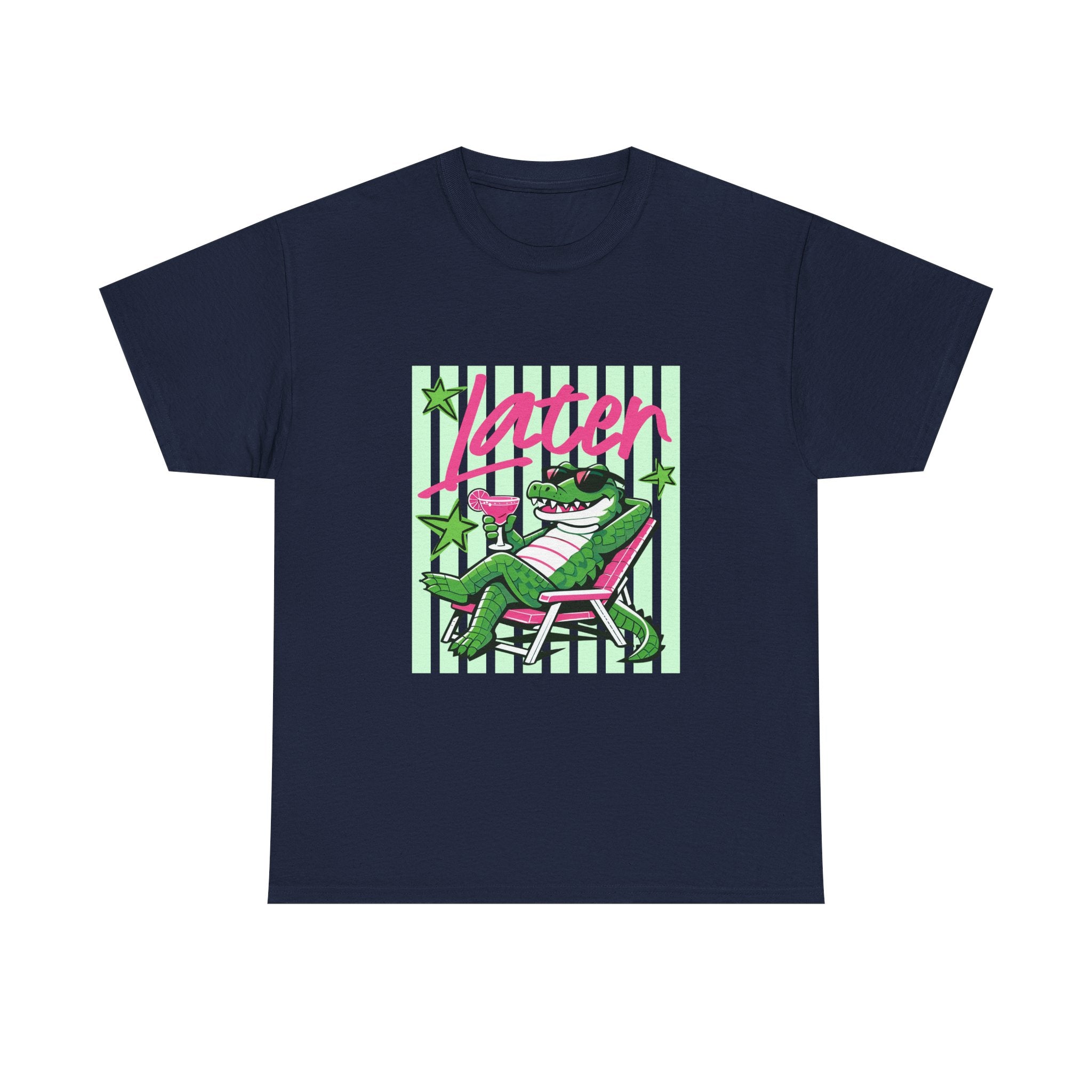 Crocodile Chill Tee — "Later" Lounge Alligator Graphic T-Shirt