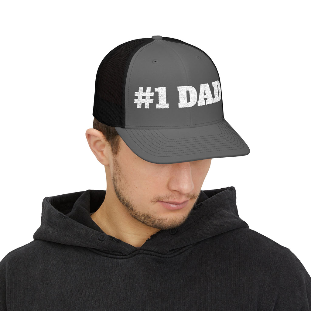 #1 Dad Snapback Trucker Cap – Father's Day Gift Hat
