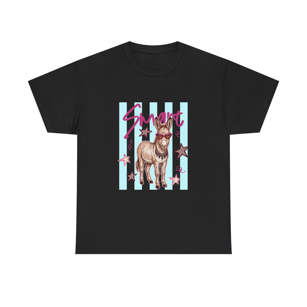 Donkey 'Smart' Graphic Tee — Cute Retro Animal Shirt